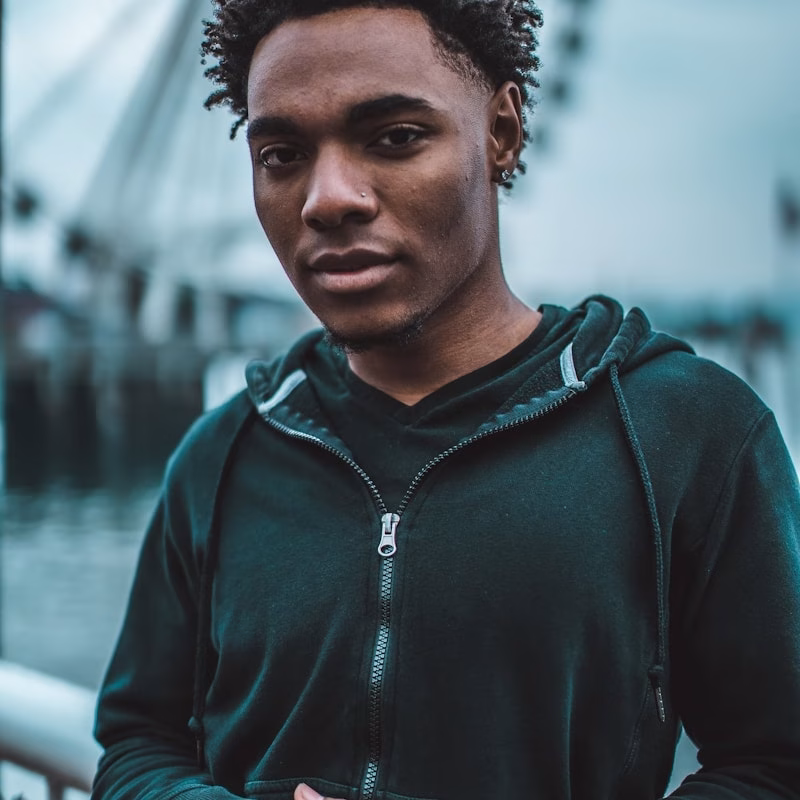 man taking selfie outdoors